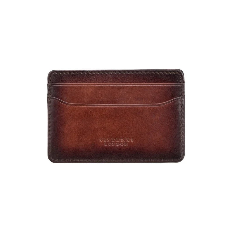 The "Atelier Evan" Card Holder – Burnished Tan Heritage Leather