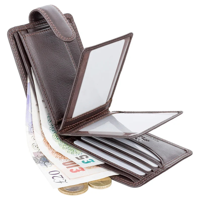 The "Strand" Heritage Wallet – Chocolate Brown Leather with RFID Protection