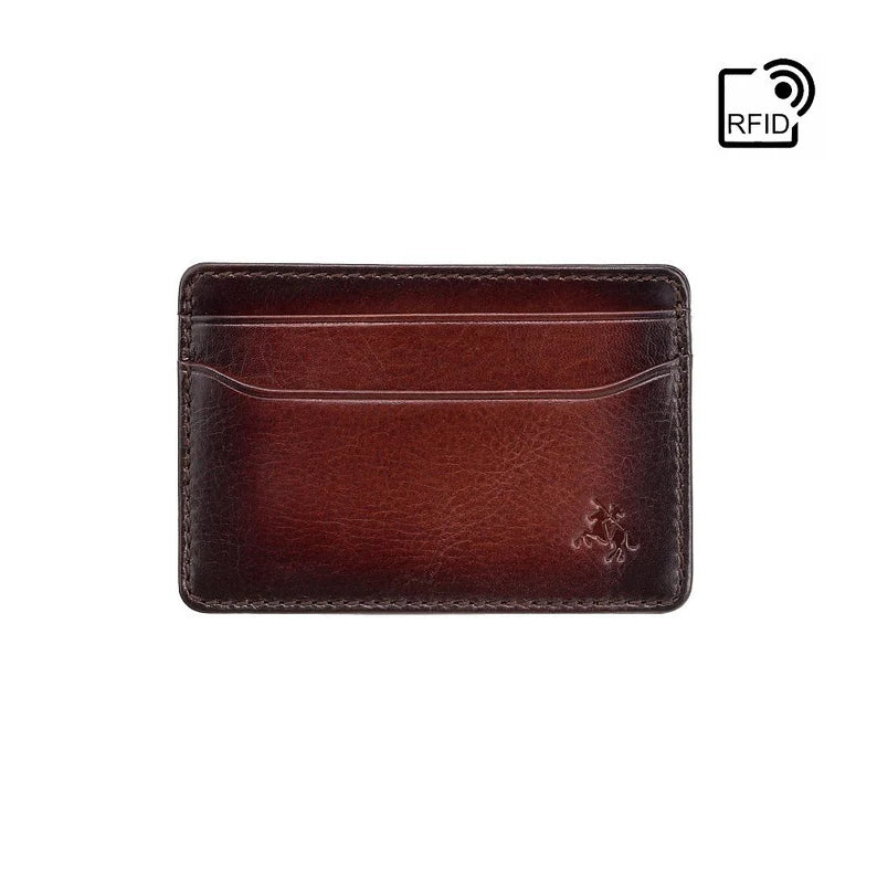 The "Atelier Evan" Card Holder – Burnished Tan Heritage Leather