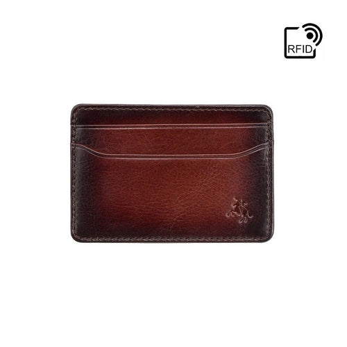 The "Atelier Evan" Card Holder – Burnished Tan Heritage Leather
