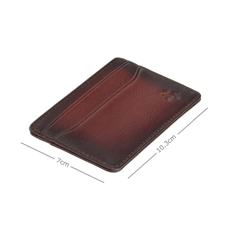 The "Atelier Evan" Card Holder – Burnished Tan Heritage Leather