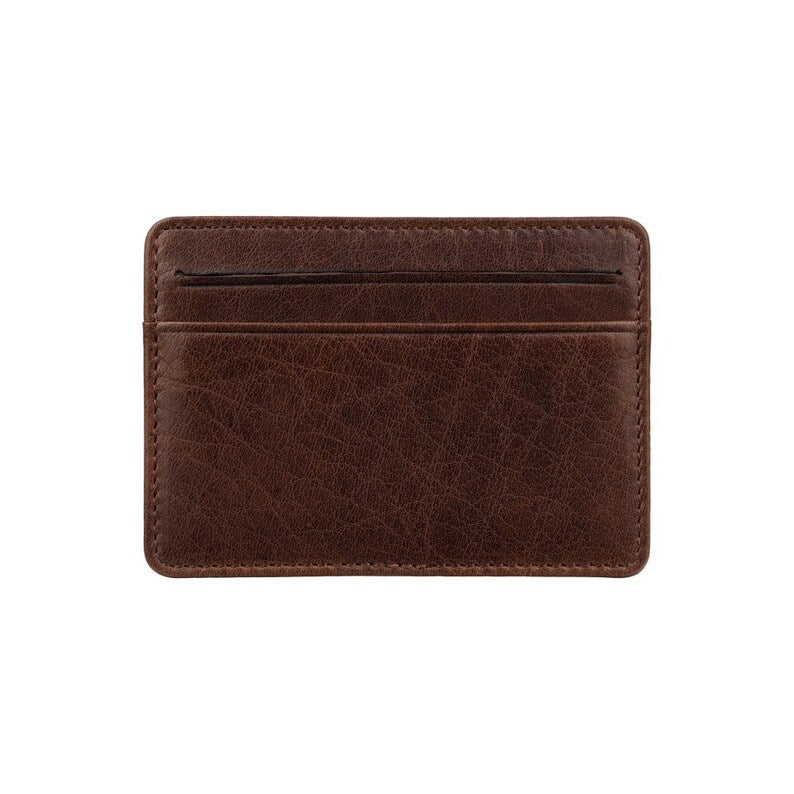 The "Reese" Ultra-Slim Card Holder – Heritage Brown Leather