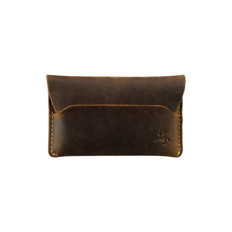The "Akira" Micro-Wallet – Oiled Tan Heritage Leather