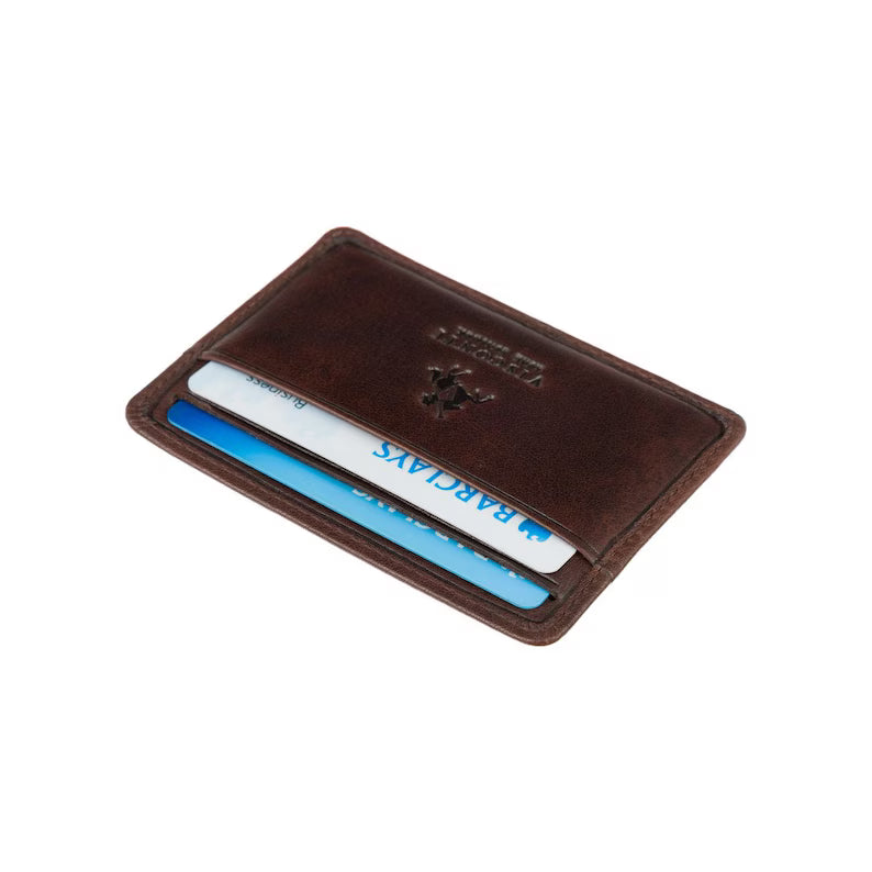 The "Reese" Ultra-Slim Card Holder – Heritage Brown Leather