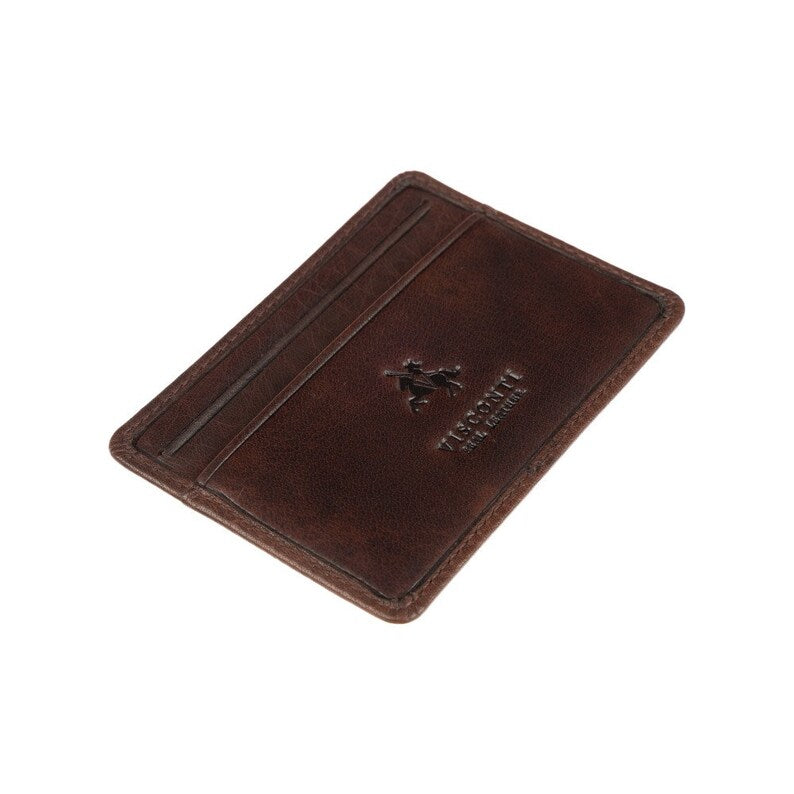 The "Reese" Ultra-Slim Card Holder – Heritage Brown Leather