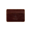The "Trento" Artisan Card Holder – Full-Grain Sunrise Brown