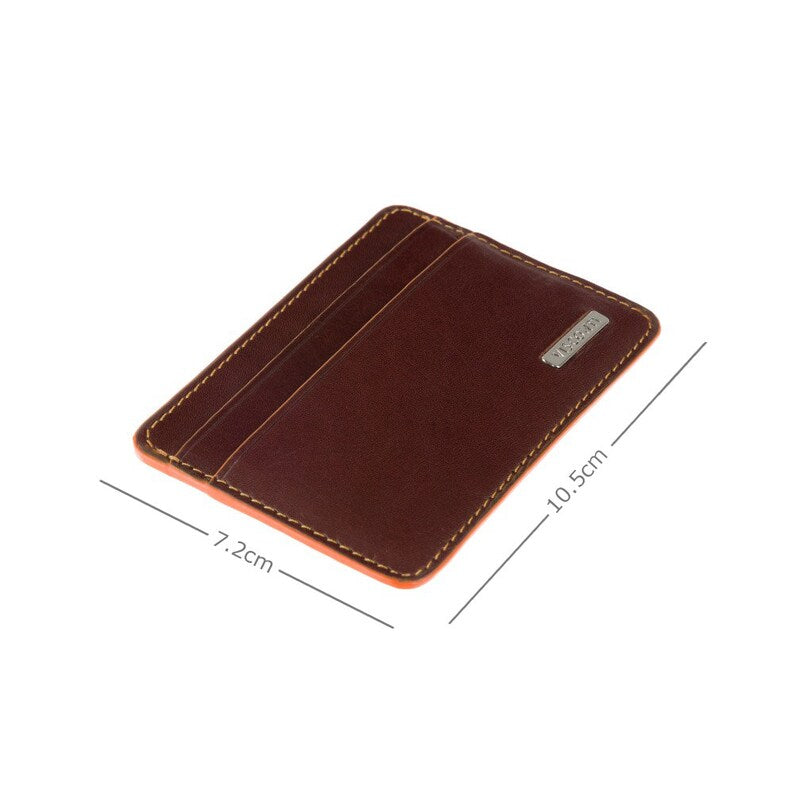 The "Trento" Artisan Card Holder – Full-Grain Sunrise Brown